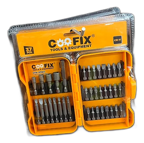 Coofix screwdriver bit set, 37 pc, Cr-V, CFA-07017
