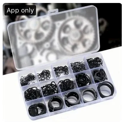 External circlip assortment kit, DIN 471, compartment box