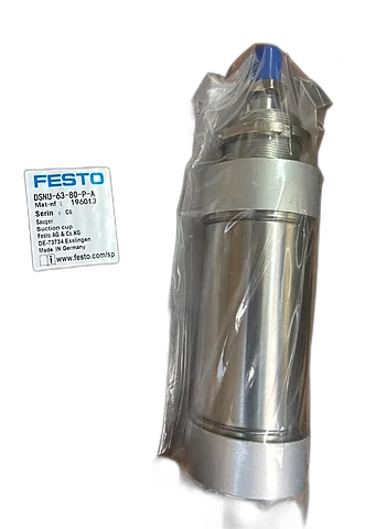 Festo DSNU-63-80-P-A round pneumatic cylinder, 63 mm bore, 80 mm stroke