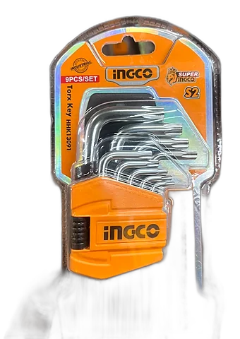 Ingco Torx key set, 9 pc, T10 to T50, HHK13091