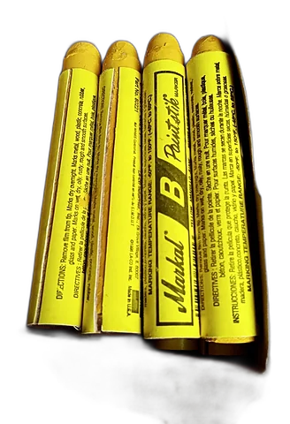 Markal B Paintstik solid paint marker, yellow, box of 12