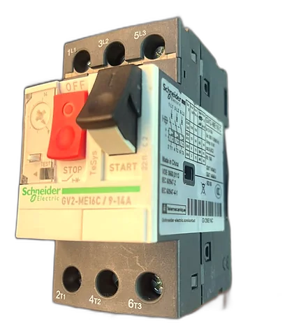 Schneider TeSys GV2ME16 thermal-magnetic motor circuit breaker, 9 to 14 A