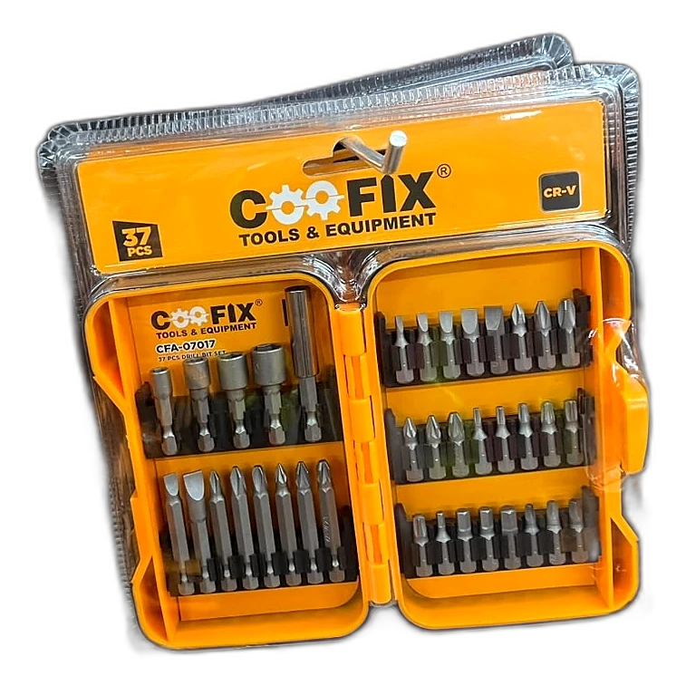 Coofix screwdriver bit set, 37 pc, Cr-V, CFA-07017