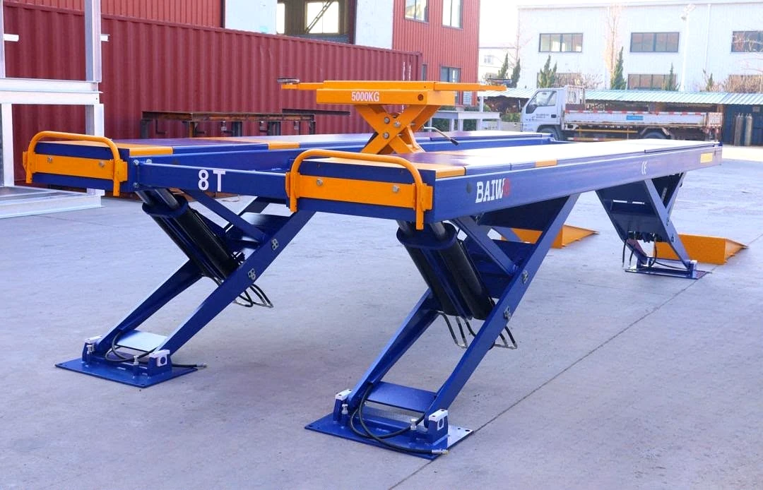 Double scissor vehicle lift, 5000 kg, in-ground or surface mount