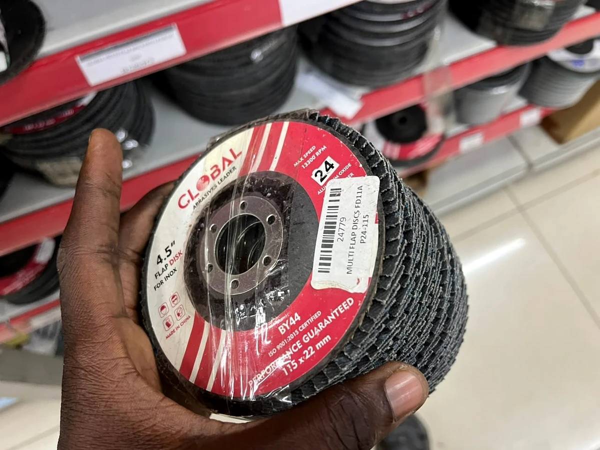 Global aluminium oxide flap disc, 115 x 22 mm, grit 24