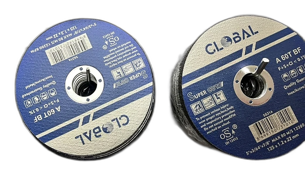 Global Super Cut thin cutting disc, 125 x 1.2 x 22.23 mm