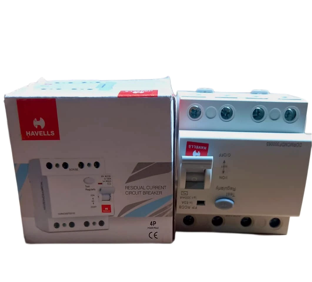Havells residual current circuit breaker, four pole