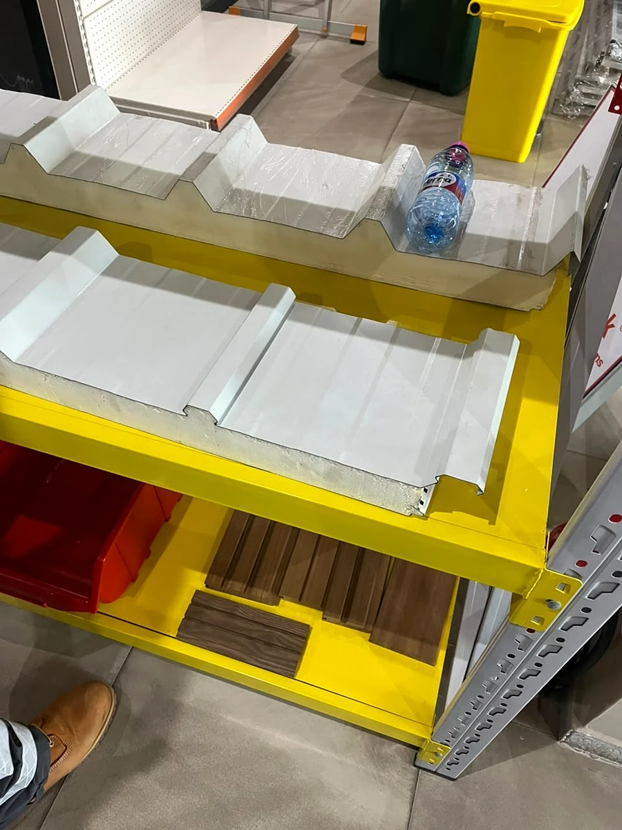 Insulated roof sandwich panel, PU/PIR core, trapezoidal steel skins