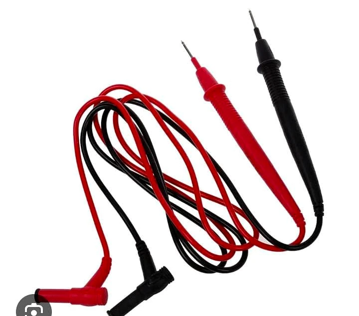 Multimeter test lead set, silicone, right-angle plugs