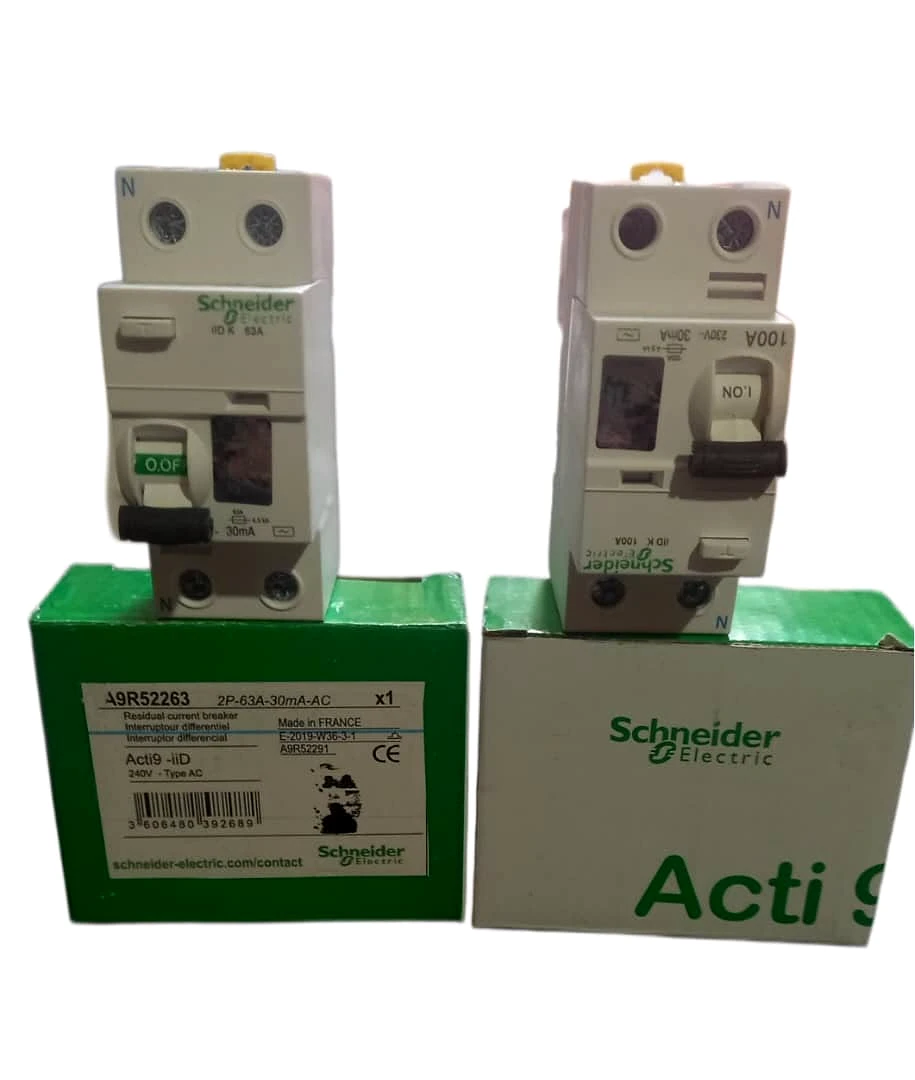 Schneider Electric Acti9 iID residual current circuit breaker, 2P 63 A 30 mA