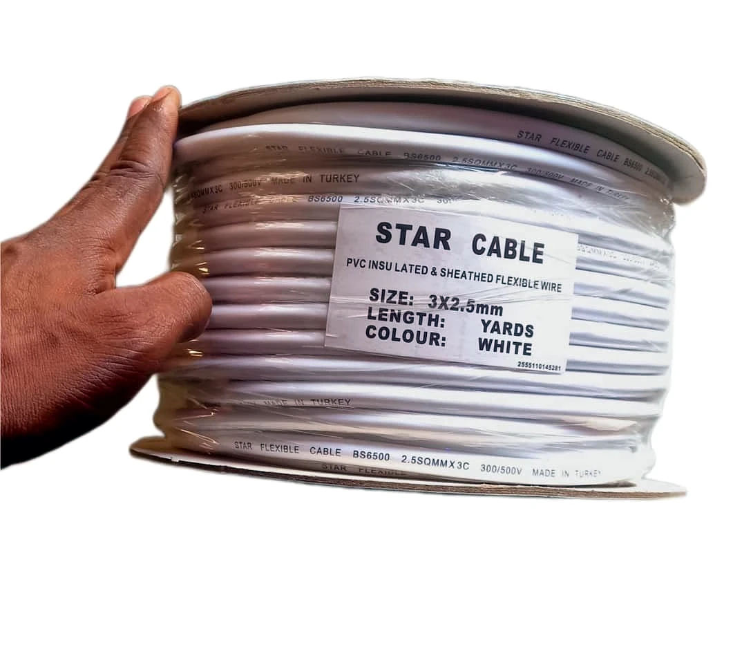 Star Cable flexible cable, 3 core 2.5 mm², BS 6500, 300/500 V